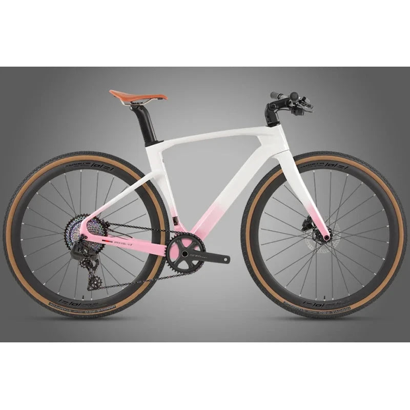 2025 New Carbon Fiber Wireless Gravel V3 Road Bike WheelTop EDS OX-13S Electronic Shifting Bicycle With Straight Handlebar GlowCart