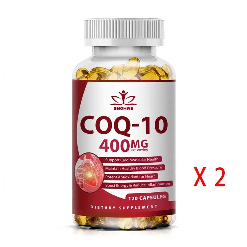 120PCS Coenzyme Q10 Capsules Provides Energy Vitamins Health GlowCart