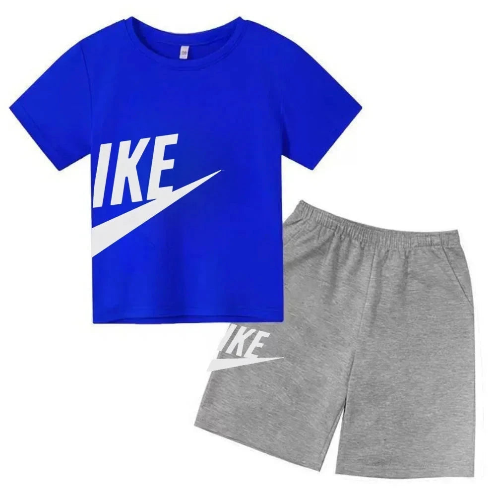 Children's Clothing Kids & Teen T-Shirt Set Summer Top + Shorts 2 Piece Set Short Sleeve Casual Fashion Boys Girls Kids Set GlowCart