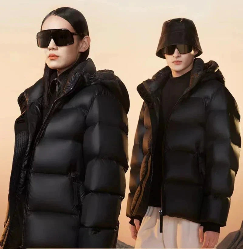 Men Winter Fashion White Duck Down Coat Male Retro Light GlowCart