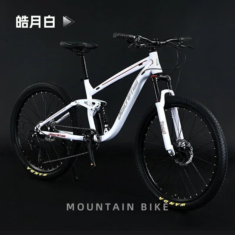 27.5 inch mountain bike single disc oil brake Downhill Bicycle soft tail mtb dual shock absorber 10speed Cross Country bicicleta GlowCart