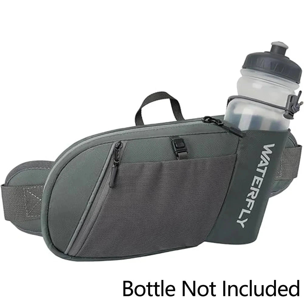 WATERFLY Fanny Pack Waist Bag: Hiking Water Bottle Holder with Strap Waist Pack for Women Men Hydration Hip Packs for Running GlowCart