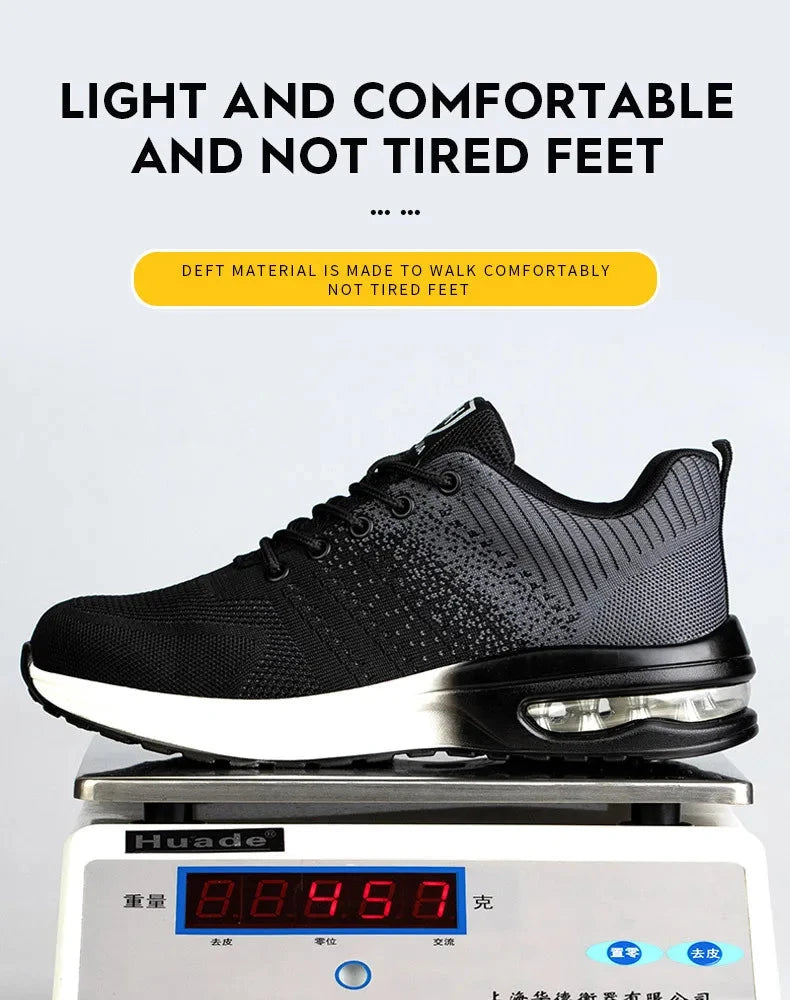 Lightweight Safety Shoes Women Men Air Cushion Work Sneakers GlowCart