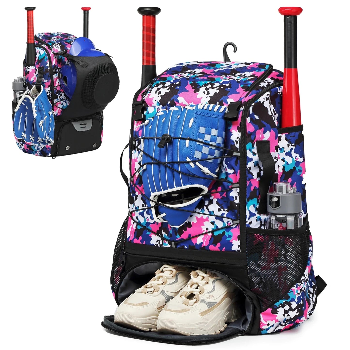 Baseball Equipment Bag Baseball Backpack with Shoe GlowCart