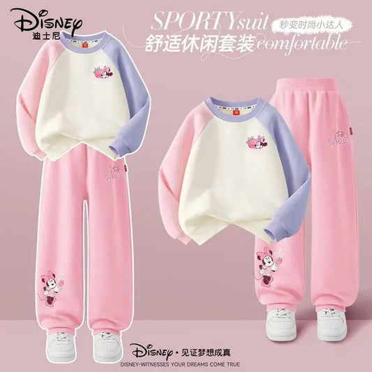 Autumn Baby Girls Boys Clothes Set Children Disney Mickey Printing Sweatshirt Top and Pants Bottom 2Pieces Suit Cotton Tracksuit GlowCart
