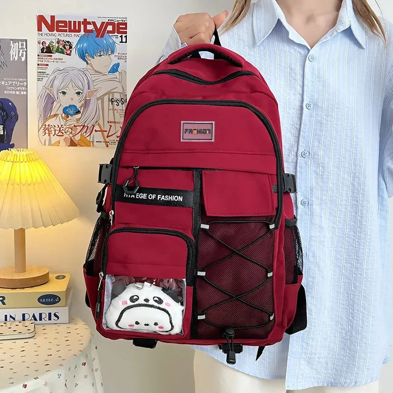 Japanese Style School Backpack Small Doll Bag Large Capacity for Middle&High School Student Men And Women Youth Casual GlowCart