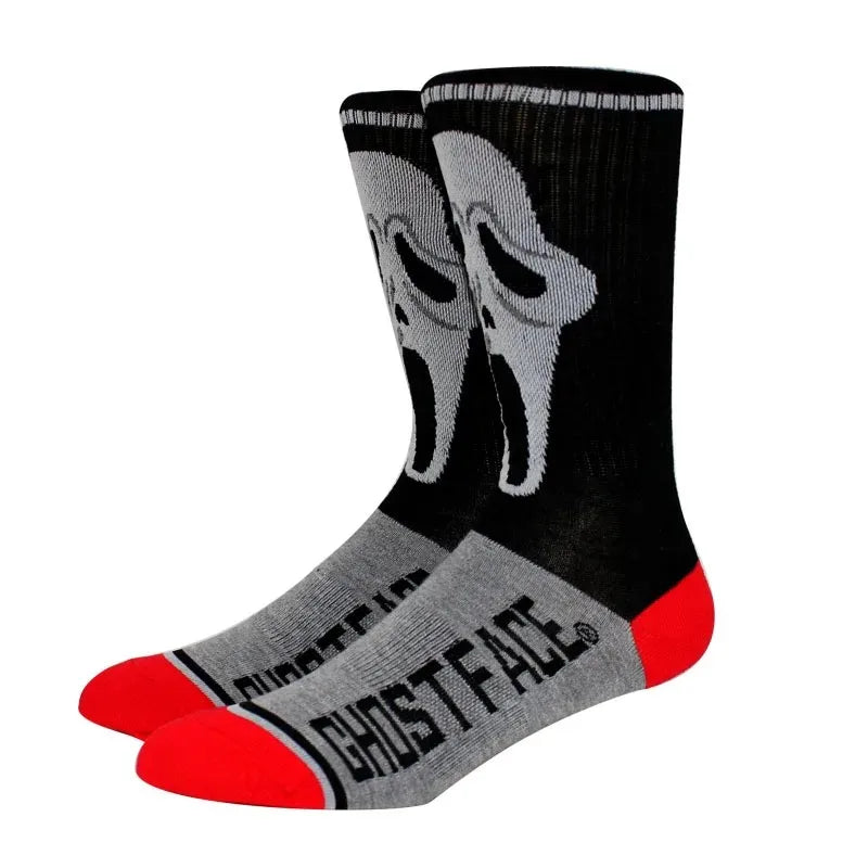 New Anime Funny Socks Long Men's Socks Cosplay Hip Hop Novelty HALLOWEE Crazy Soken Skateboard Socks horrible Women's Socks GlowCart