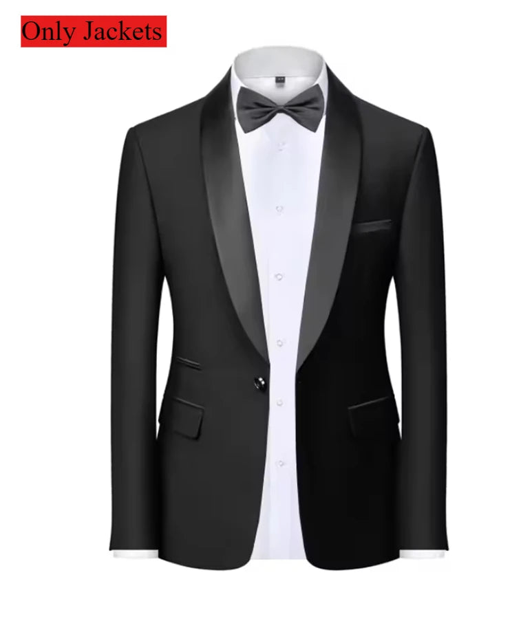 2-Piece Men's Suit Suitable For Wedding Business Suits, Single Button Jackets And Pants Sets, Slim Fit Jacket Sets GlowCart