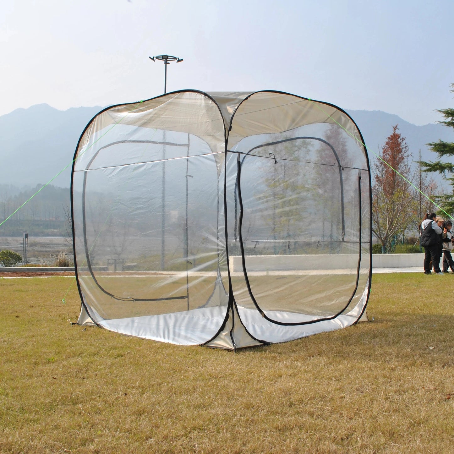 Patio Gazebo Transparent PVC Room, 4 Person Pop up Outdoor GlowCart