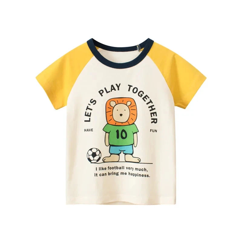 Children Short Sleeve T-shirts Korean Version Kids Clothing GlowCart