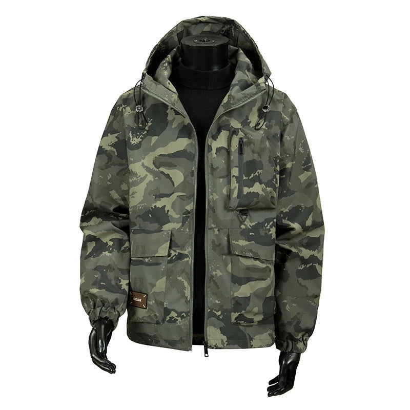 2025 New Men's Jacket Autumn and Winter Hooded Camouflage GlowCart