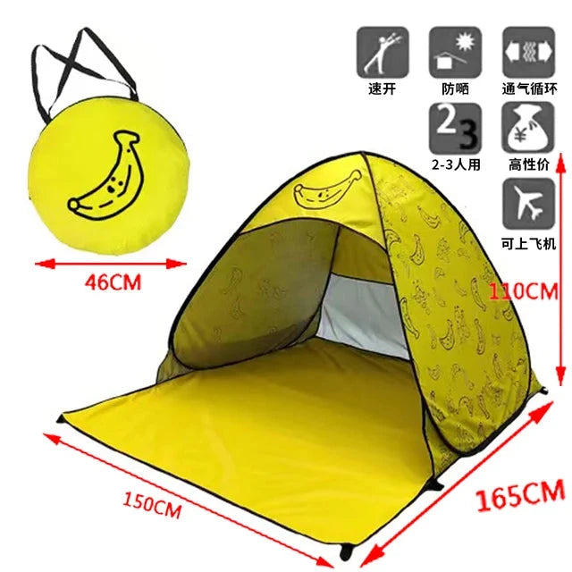 Hot Sale Quick Automatic Beach Tent Outdoor Beach Shade Sun GlowCart