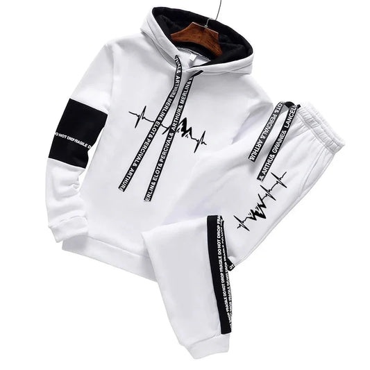 2024 Mens Tracksuit Casual Classic Hooded Sweatshirt Jogging GlowCart
