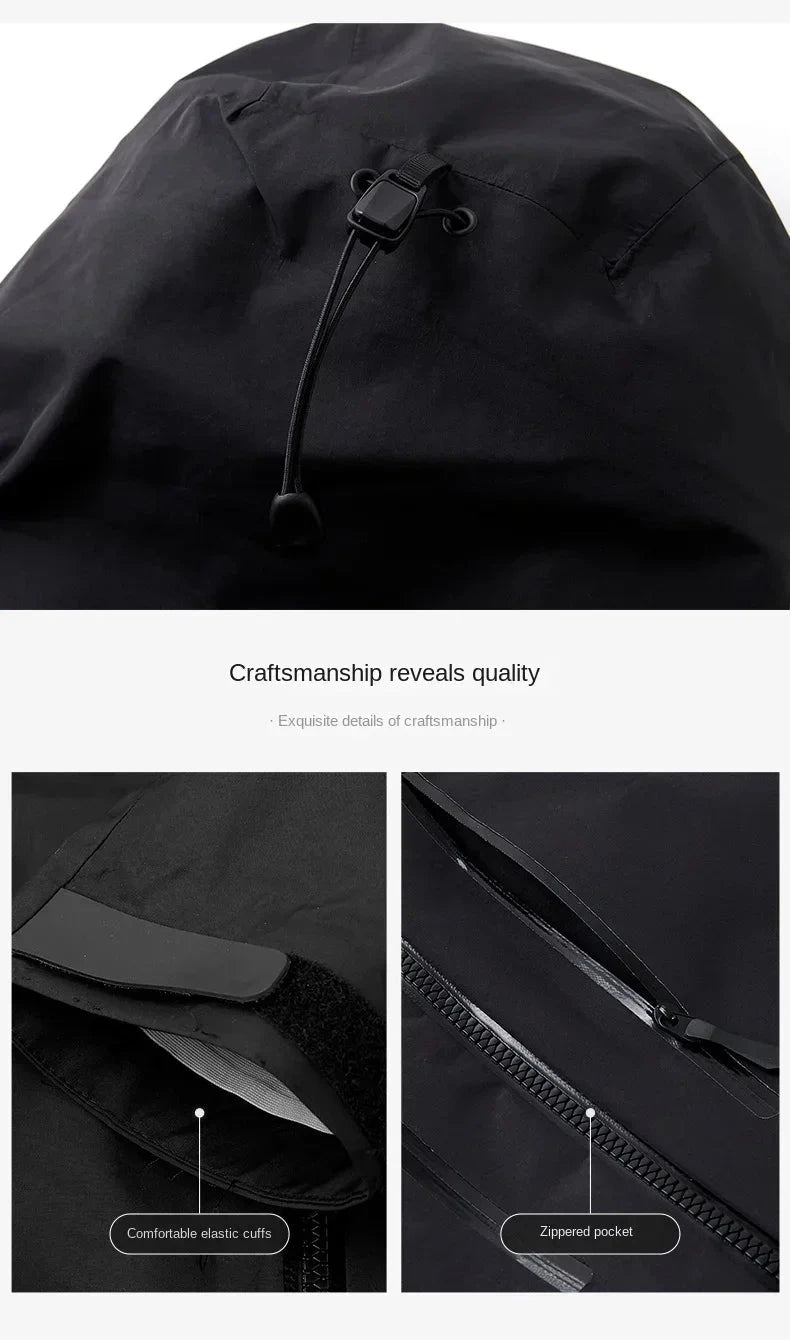 Jacket Men's Sports Casual Soft-shell Zipper Pocket Water GlowCart