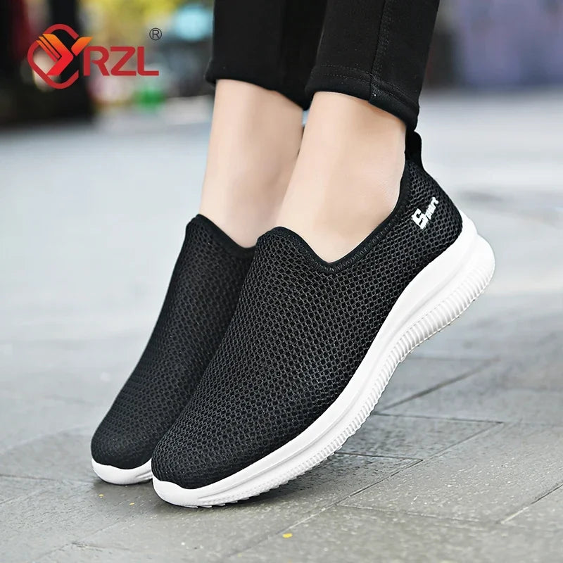 YRZL Men's Sneakers Breathable Unisex Casual Shoes Outdoor Non-Slip Mesh Loafers Walking Lightweight Fashion Male Tennis Shoes GlowCart