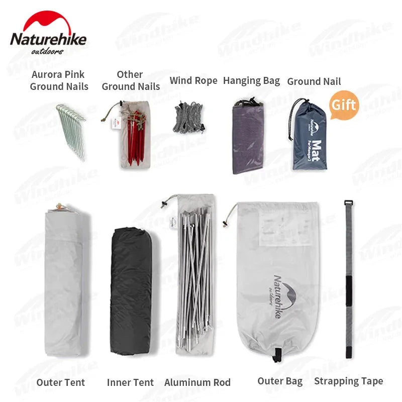 Naturehike Mongar 2 Tent Ultralight Waterproof 20D Nylon GlowCart