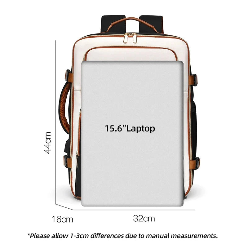 Travel Airplane Backpack Business Laptop 180° Flip-Open GlowCart