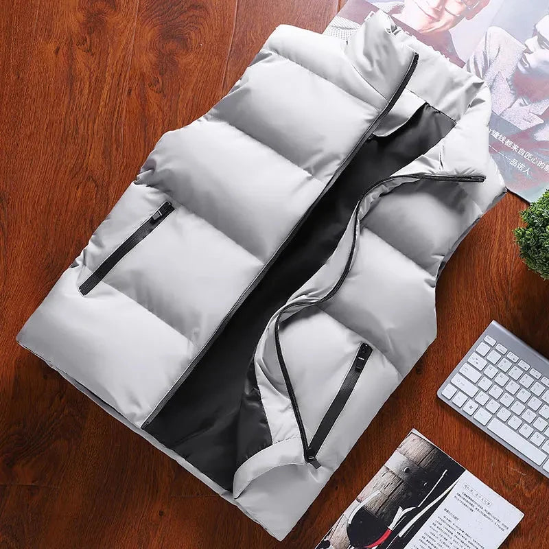 Men Vest Windproof Vest Men Jacket Sleeveless Vest Winter GlowCart