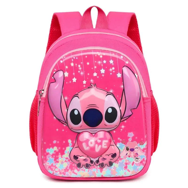 Stitch New Kindergarten Boys and Girls Backpack Daypack Kids Bags Kawaii Female Large Schoolbag Backpack GlowCart
