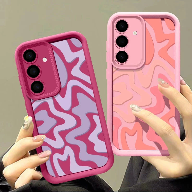 Striped Pattern Phone Case For Samsung Galaxy A17 A56 A16 GlowCart