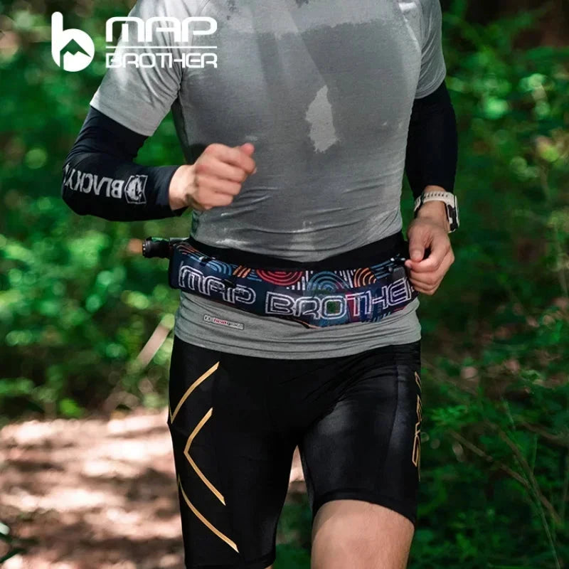 MAP BROTHER W1002 Hydration Running Belt Waist Pack Travel Money Bag Trail Marathon Gym Workout Fitness Mobile Phone Holder Bag GlowCart