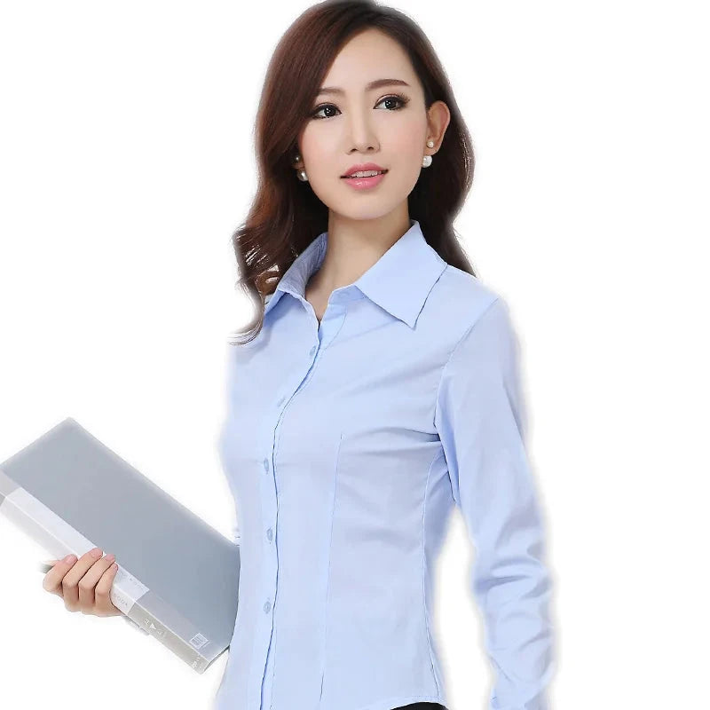 Korean Fashion Women's Shirt 2025 Spring Autumn Slimming GlowCart