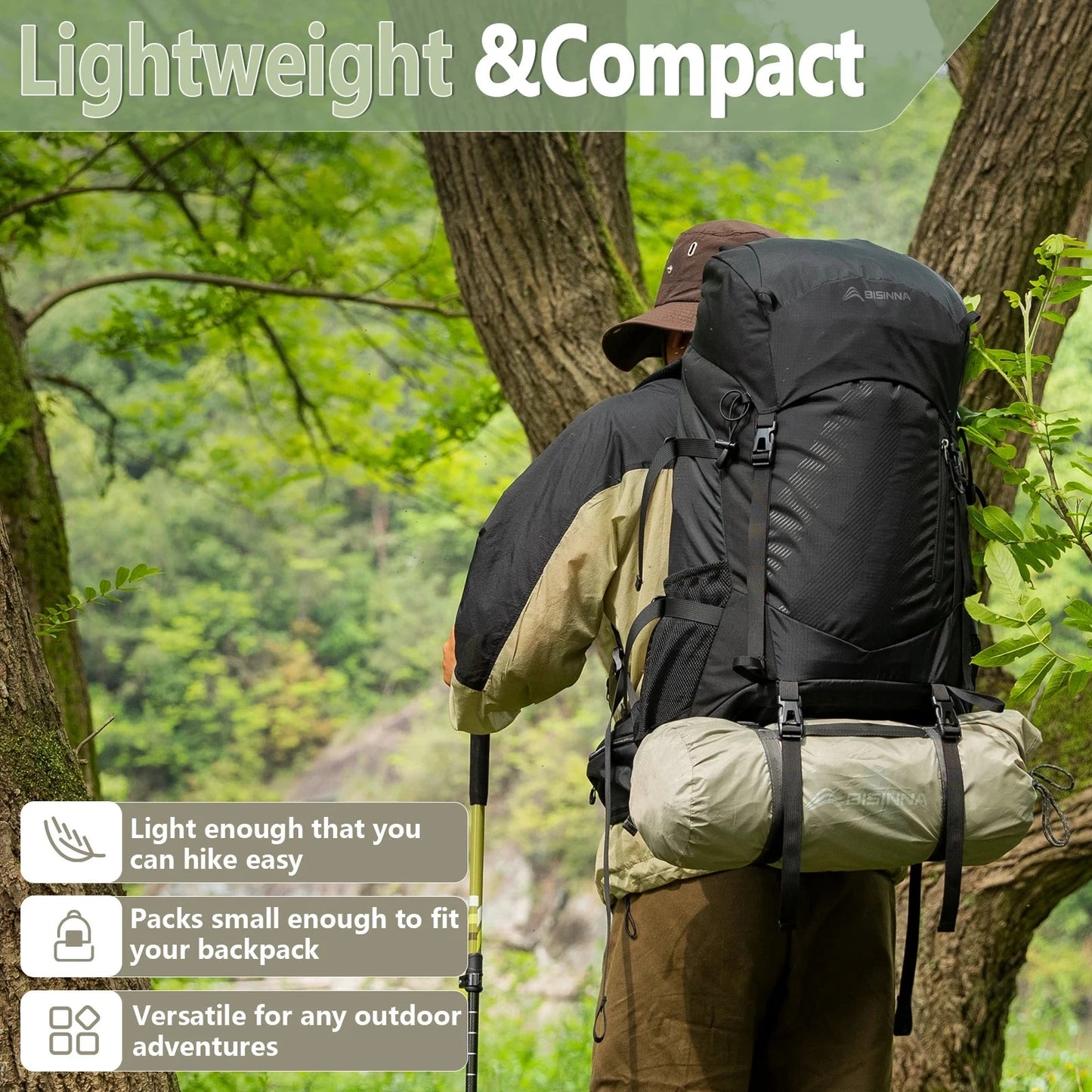 BISINNA Ultralight Outdoor Camping Tent 2 Person Double GlowCart