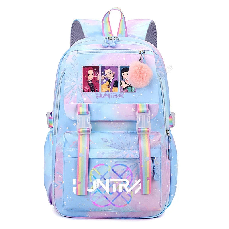 KPop Demon Hunters Backpack High-capacity Kids Knapsacks Movie Music Girl School Schoolbags Cartoon Anime Student Rucksack GlowCart