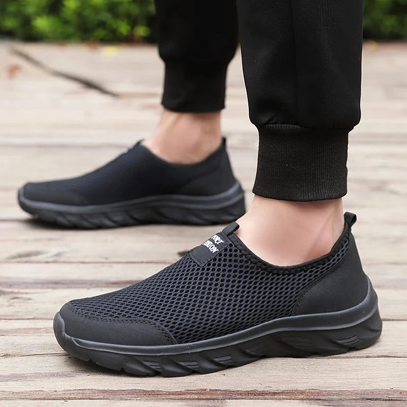 2023 Lightweight Men Casual Shoes Breathable Slip on Male GlowCart