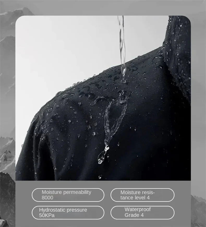 Jacket Men's Sports Casual Soft-shell Zipper Pocket Water GlowCart