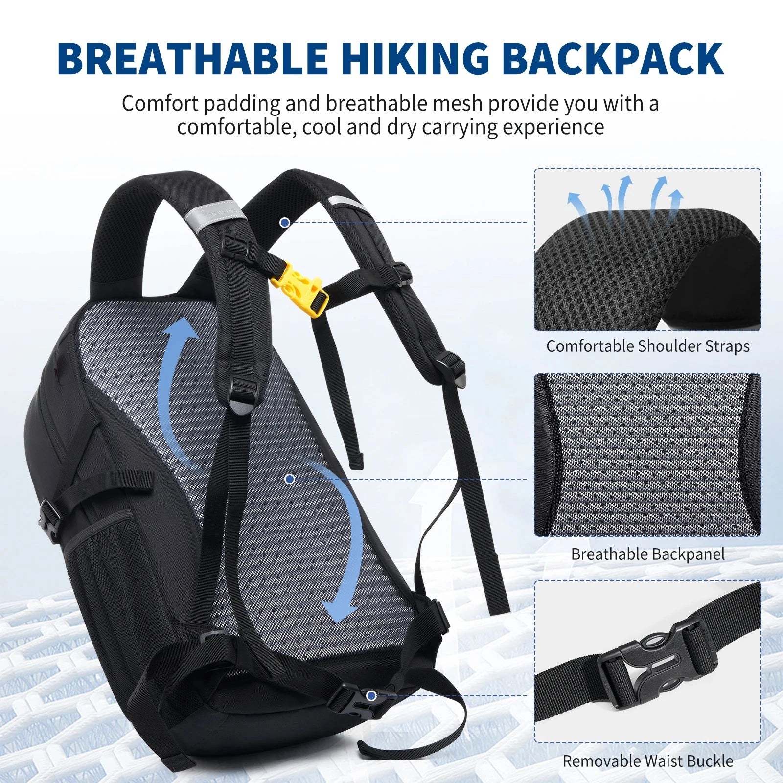 OIWAS 20L Outdoor Mountaineering Backpacks Waterproof Hiking GlowCart