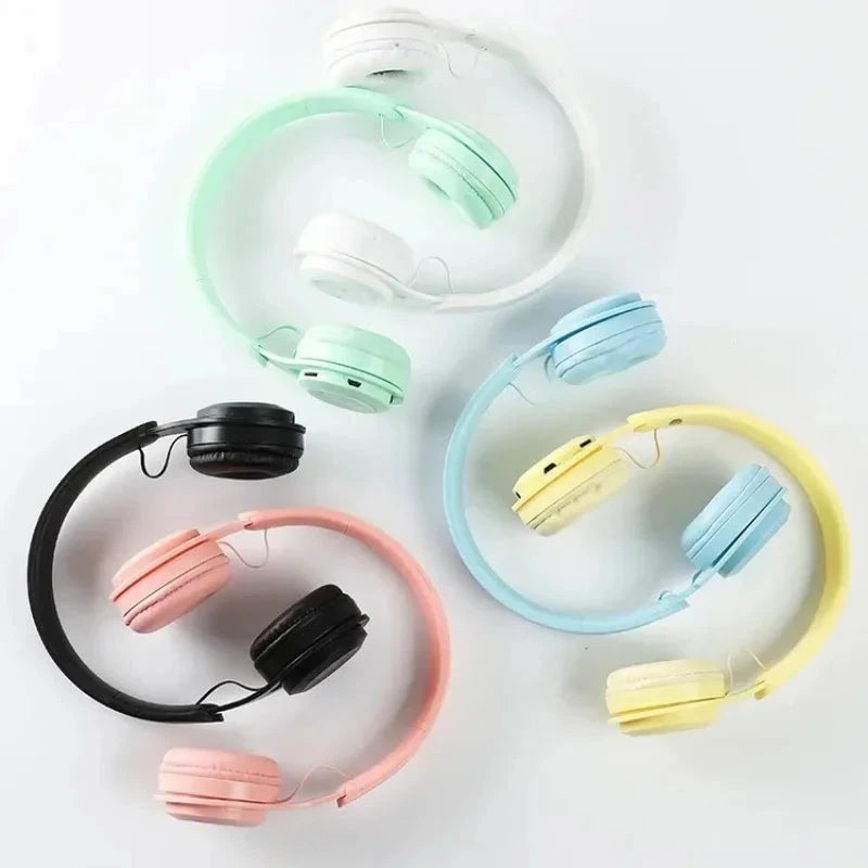 Y08 Macaron Wireless Bluetooth Headphones With Microphone GlowCart