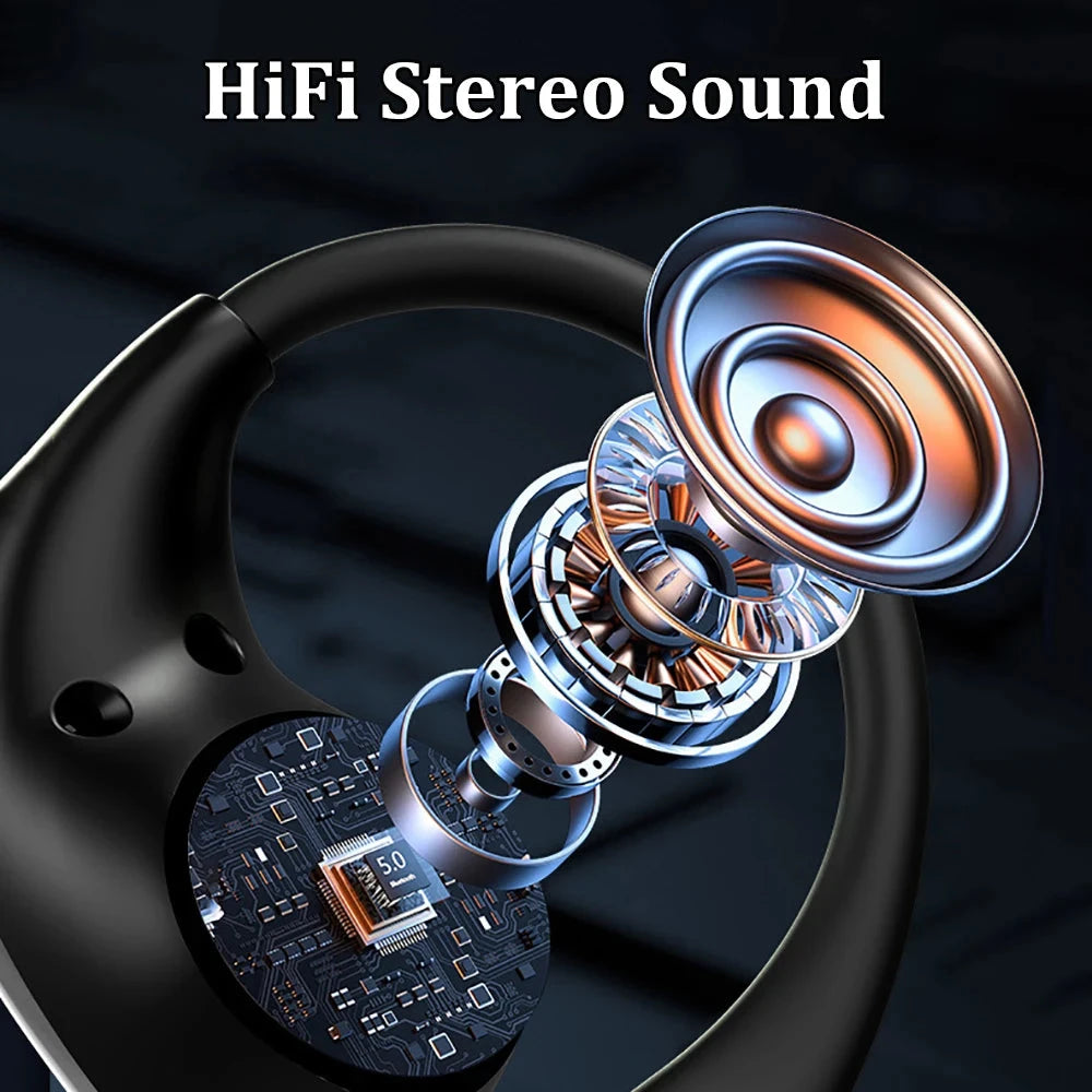 Bluetooth 5.4 Ear Hook Headphones TWS Wireless Earphones GlowCart