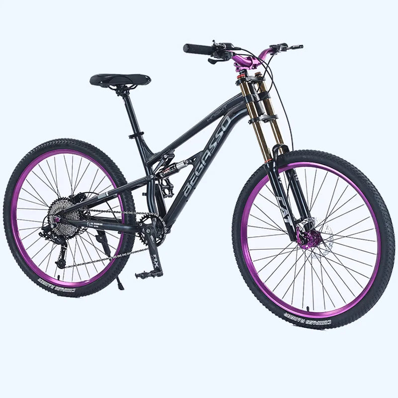 27.5 26 Inch Soft Tail Mountain Bike Hydraulic Disc Brake DH Bike Adjustable Double Shoulder Oil Fork MTB Bicycle GlowCart