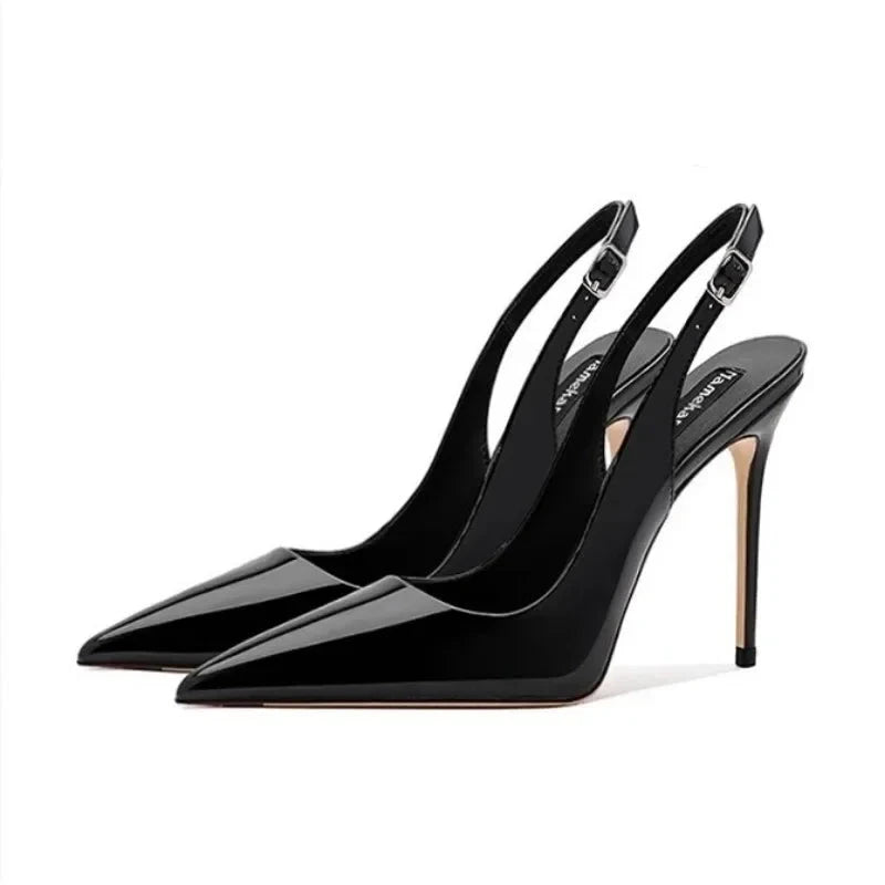 Sexy high-heeled sandals with pointed tips and elegant 2025 GlowCart
