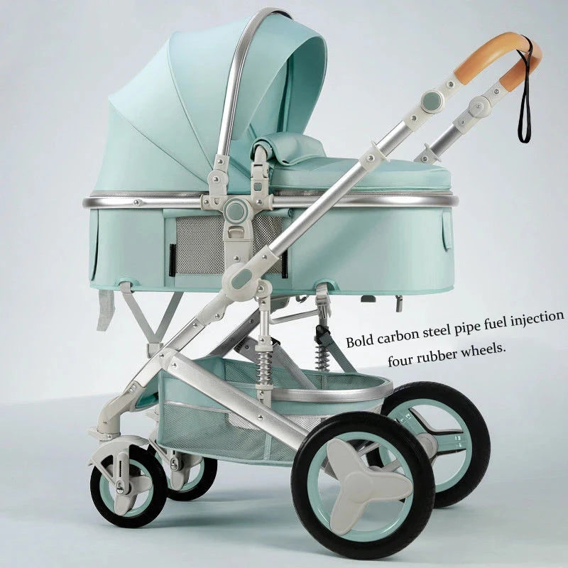 Newborn 2 In 1 Baby Stroller,Luxury high landscape baby carriage,Folding pram,travel Pushchair,baby trolley car,baby strollers GlowCart