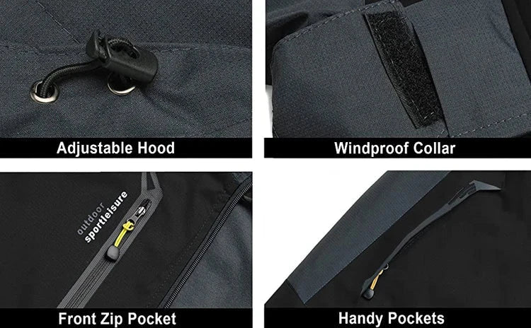 TRVLWEGO Camping Hiking Jacket Men Autumn Outdoor Sports GlowCart