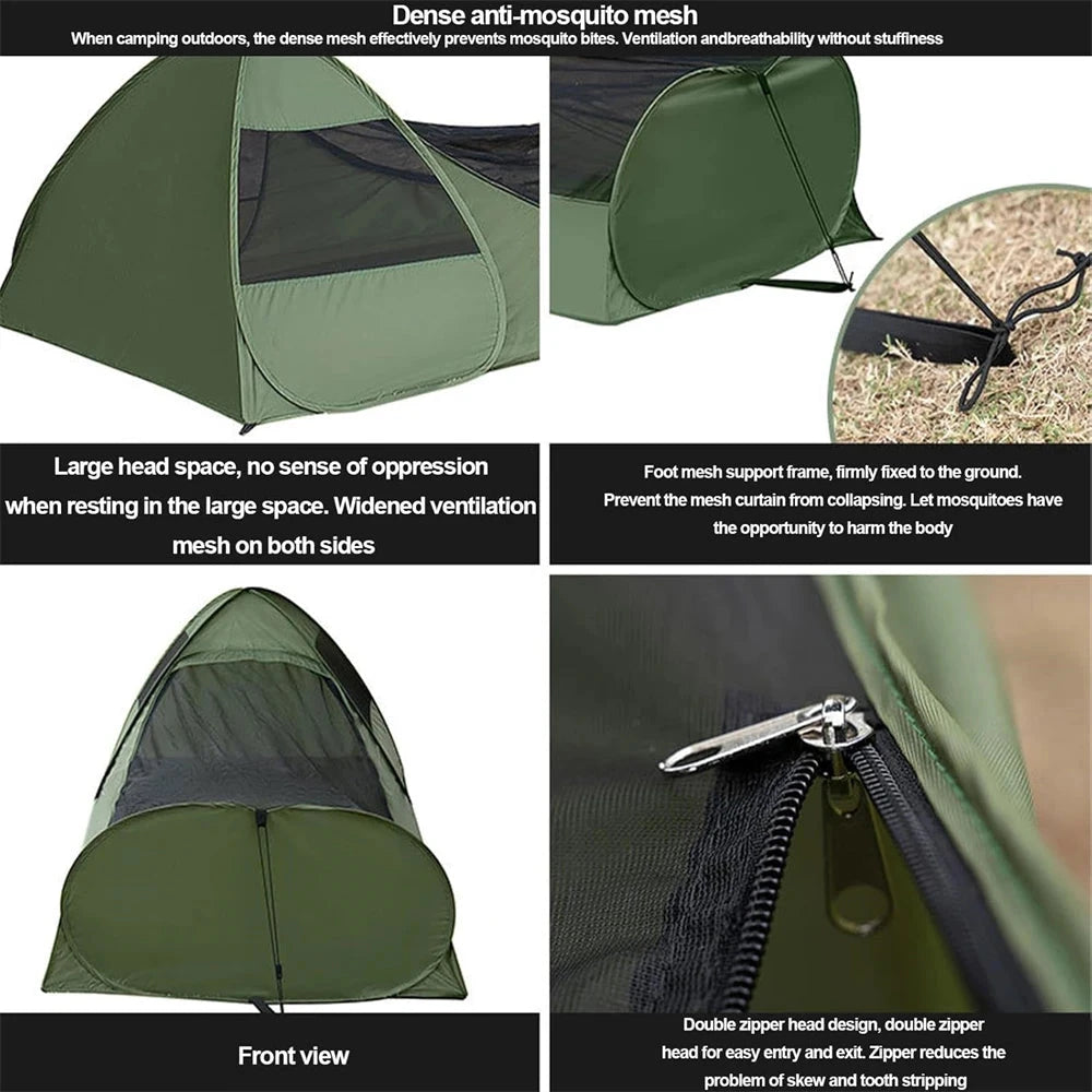 Foldable Pop-Up Single Tent Portable Camping Tent Canopy GlowCart