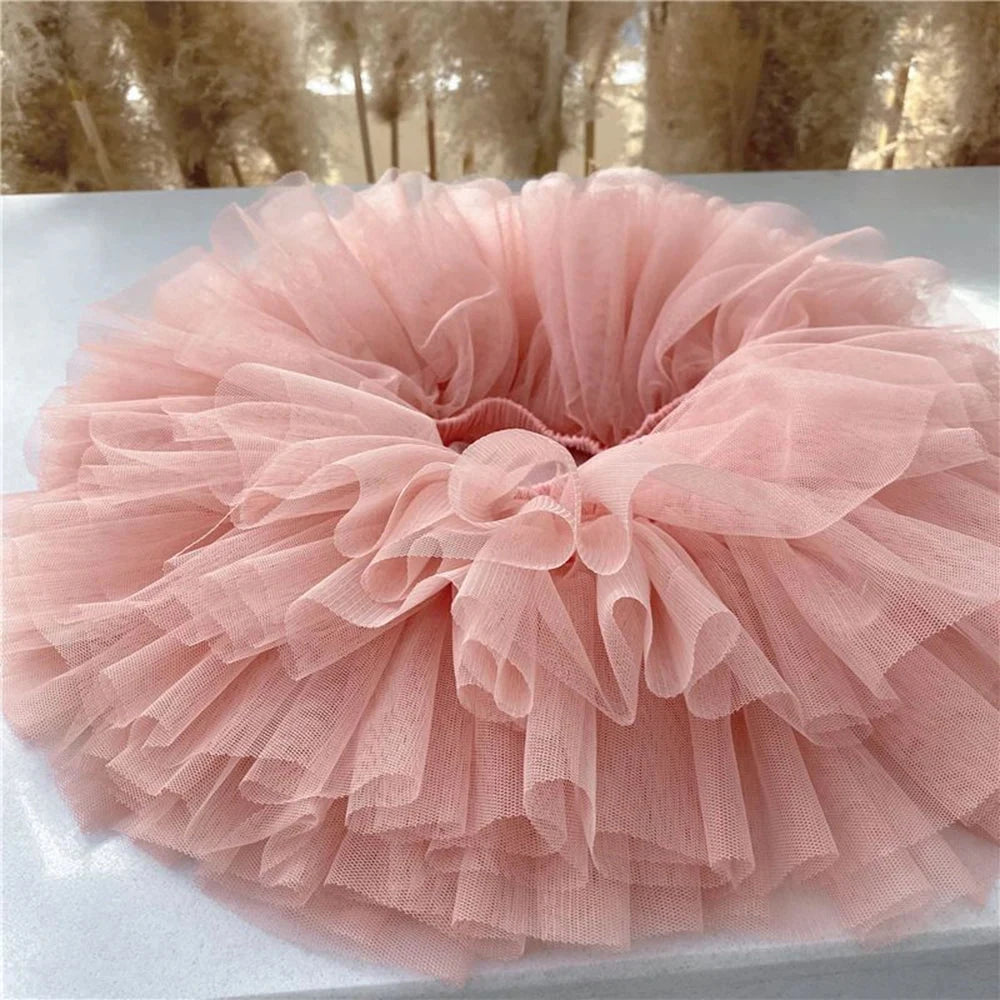 Little Girls Tutu Skirts Black Fluffy Toddler Tulle Princess Ball Gown Pettiskirt Ballet Dance Kids Party/birthday Skirt 1-7T GlowCart