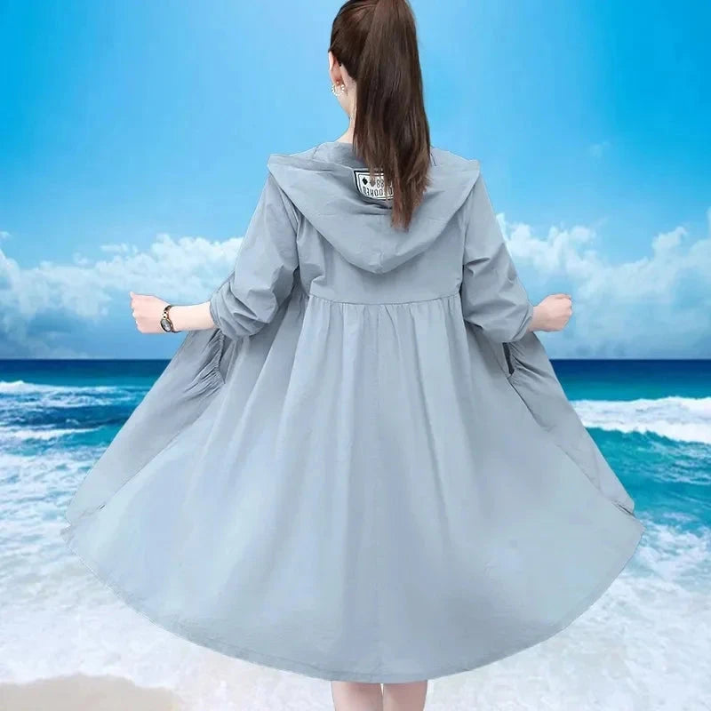 Long Sunscreen Clothing For Women 2025 New Summer Loose GlowCart