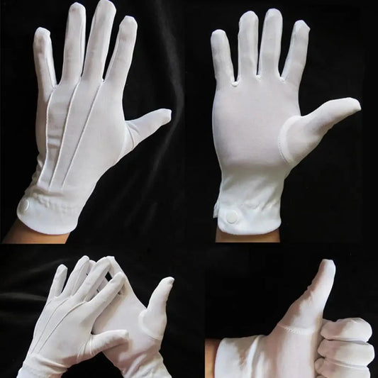 2 pairs Formal Tuxedo Gloves - Nylon Guard Parade Gloves for GlowCart