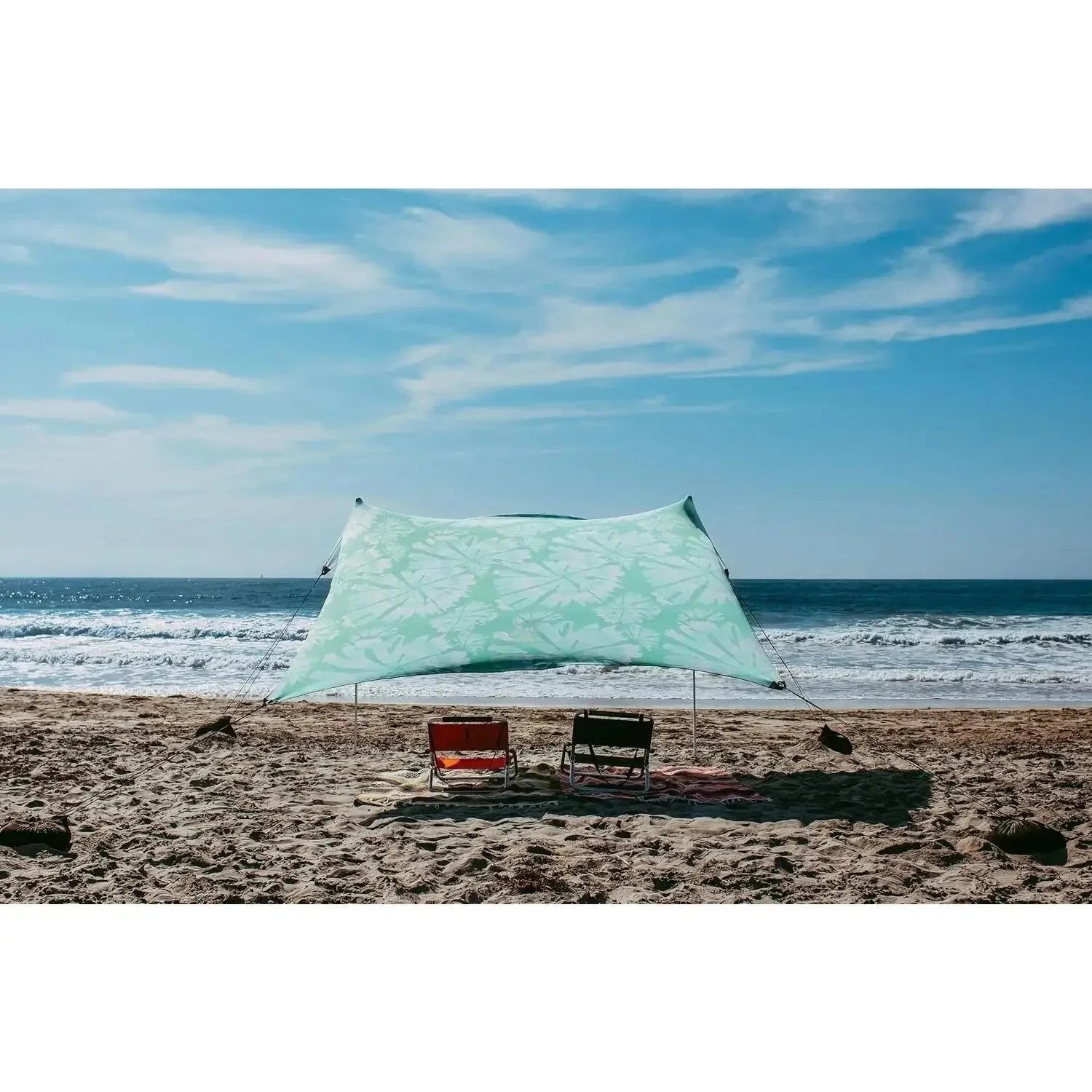 W_Tents Grande Beach Tent, 7ft Tall, 9 x 9ft, Reinforced GlowCart