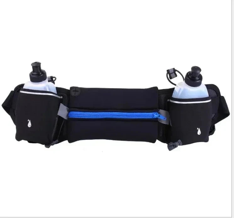 Men/Women Marathon Trail Running Waist Pack For Phone Water Bottle Sports Fanny Pack Fitness Dual Pocket Running Belt Waist Bag GlowCart