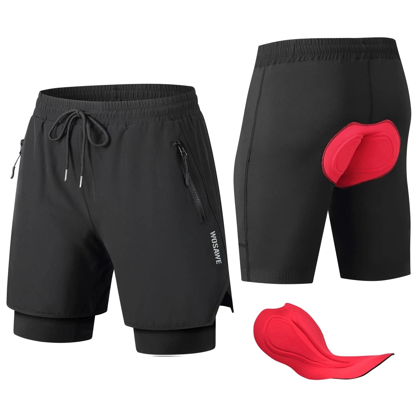 WOSAWE Summer Men's Cycling Shorts Mountain Bike Shorts Breathable Outdoor Sports MTB Riding Road Mountain Bike Short Trousers GlowCart