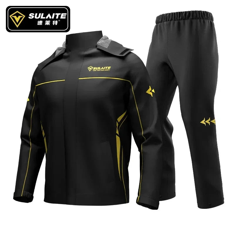 Sulaite Motorcycle Riding Raincoat Outdoor Split Rain Coat GlowCart