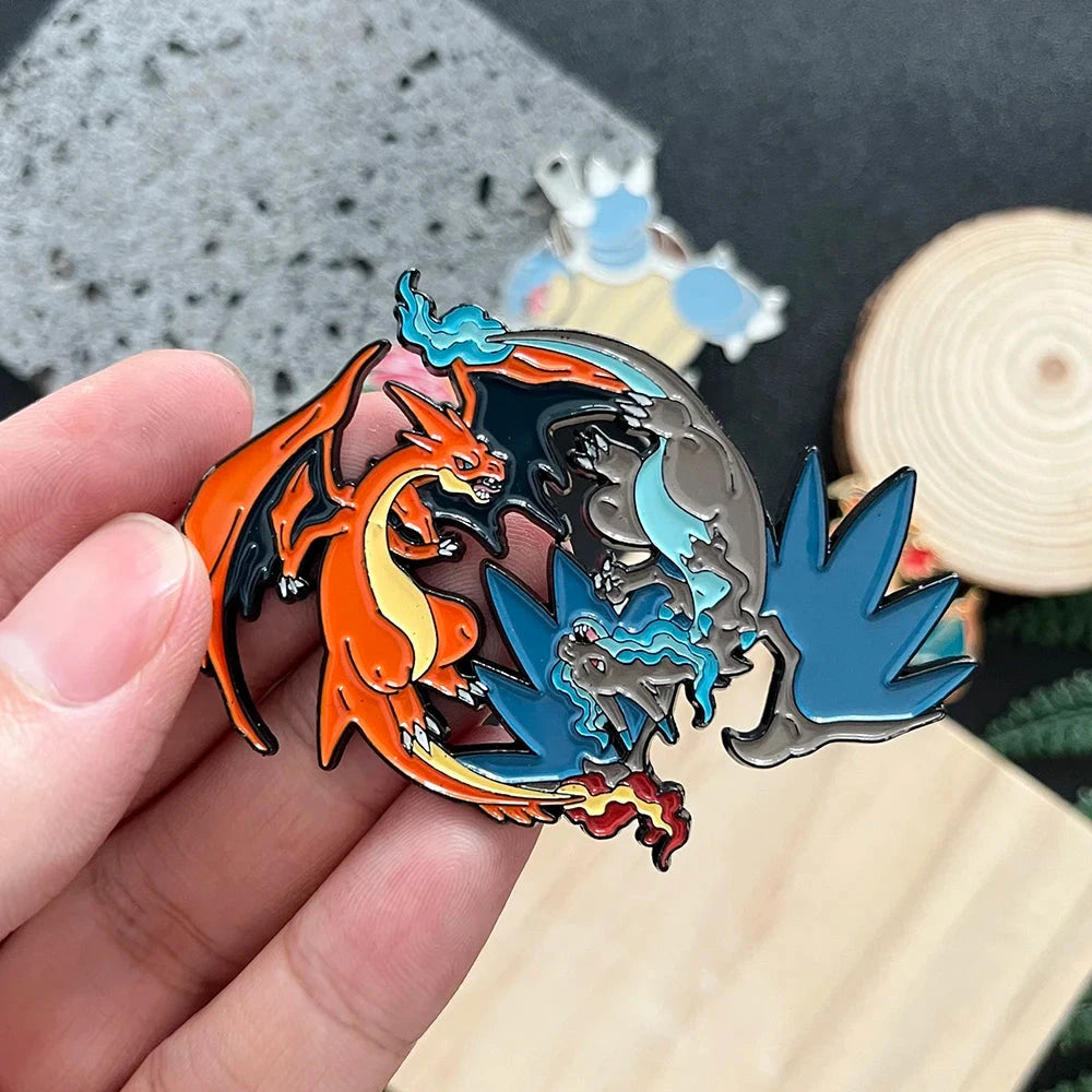 4 PCS Cartoon Pokemon Lapel Pins Set Anime Venusaur Mega GlowCart