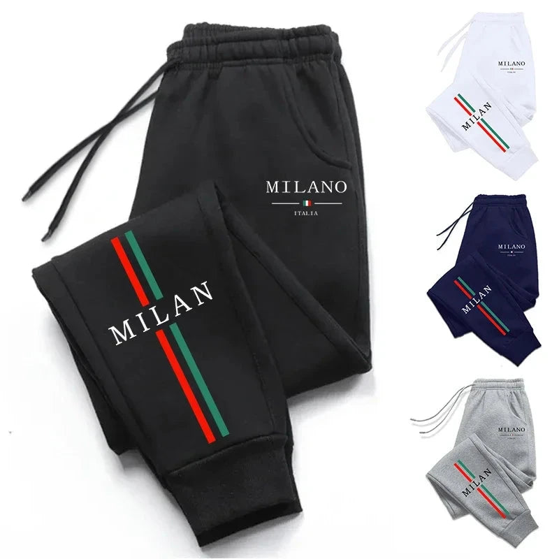 2025 Hot Sale Milan City Printed Jogger Pants High Quality GlowCart