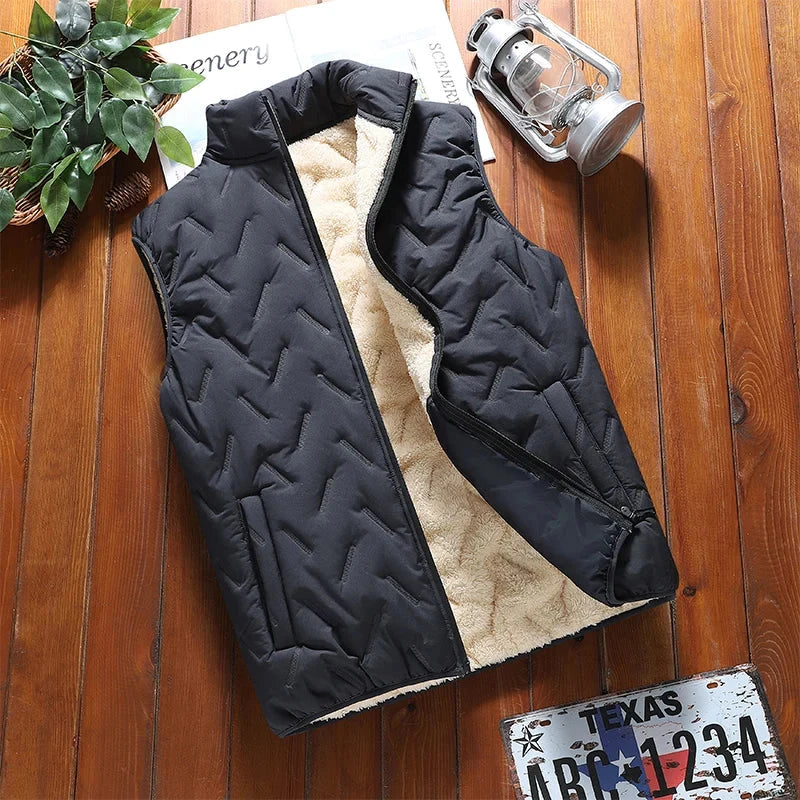 Autumn Winter Fashion Men's Padded Vest Jacket Casual Thick GlowCart