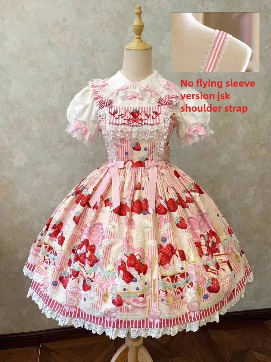 MAGOGO Victorian Sweet Lolita Jsk Dress Cute Striped GlowCart