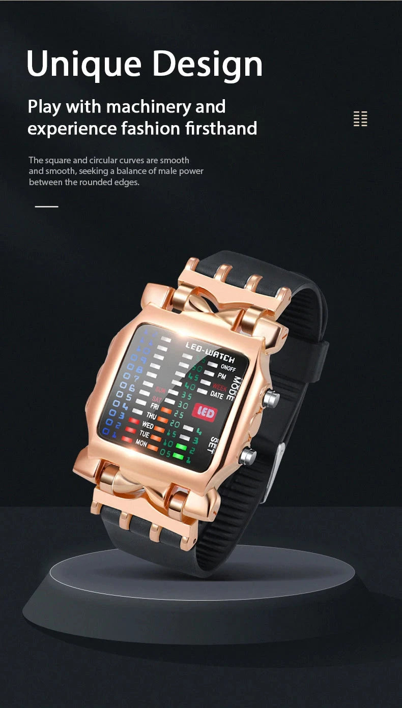 LED Watch Men Fashion Creative Crab Type Electronic Watch GlowCart